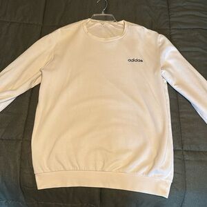 Men’s Large White Adidas Crewneck